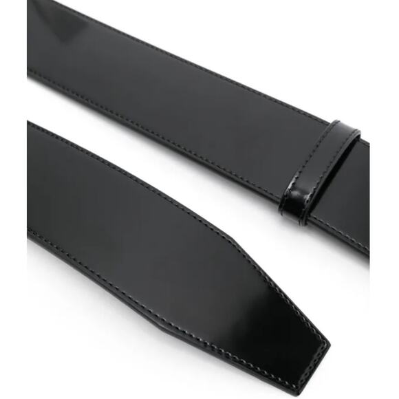 NWT Gucci By Tom Ford G Logo Black Leather and Gold Belt - Picture 5 of 9